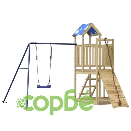 Комбинирано детско съоръжение за игра, импрегниран бор ➤ топ цена ➤ sorbe.bg