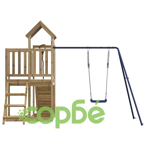 Комбинирано детско съоръжение за игра, импрегниран бор ➤ топ цена ➤ sorbe.bg