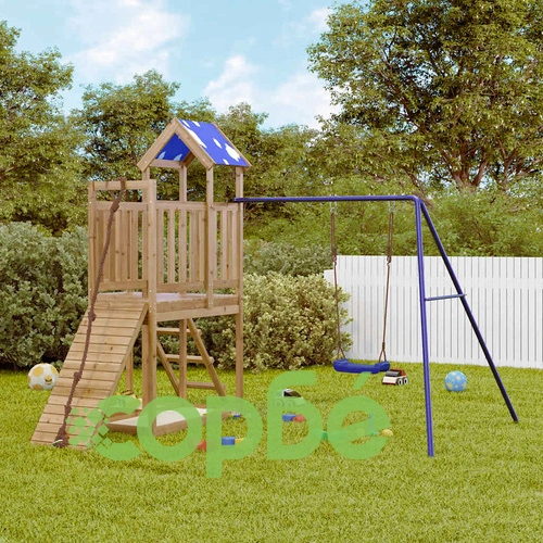 Комбинирано детско съоръжение за игра, импрегниран бор ➤ топ цена ➤ sorbe.bg