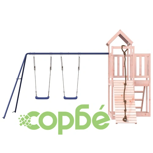 Комбинирано детско съоръжение, масивна дугласка дървесина ➤ топ цена ➤ sorbe.bg