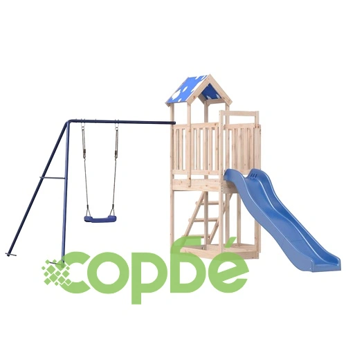 Комбинирано детско съоръжение за игра на открито, бор масив ➤ топ цена ➤ sorbe.bg