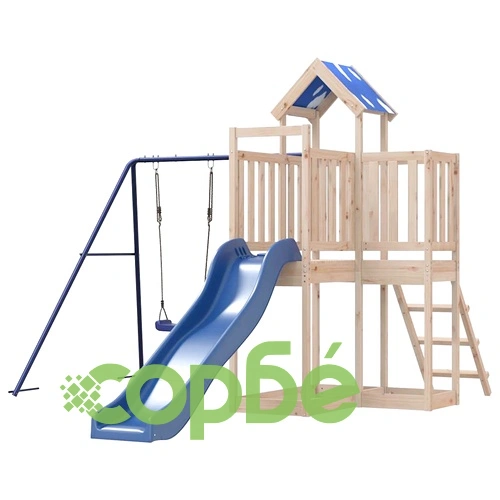 Комбинирано детско съоръжение за игра на открито, бор масив ➤ топ цена ➤ sorbe.bg