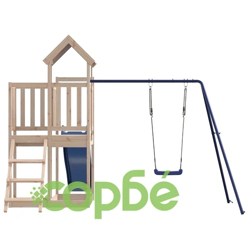 Комбинирано детско съоръжение за игра на открито, бор масив ➤ топ цена ➤ sorbe.bg