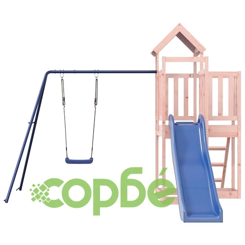 Комбинирано детско съоръжение, масивна дугласка дървесина ➤ топ цена ➤ sorbe.bg