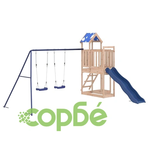 Комбинирано детско съоръжение за игра на открито, бор масив ➤ топ цена ➤ sorbe.bg