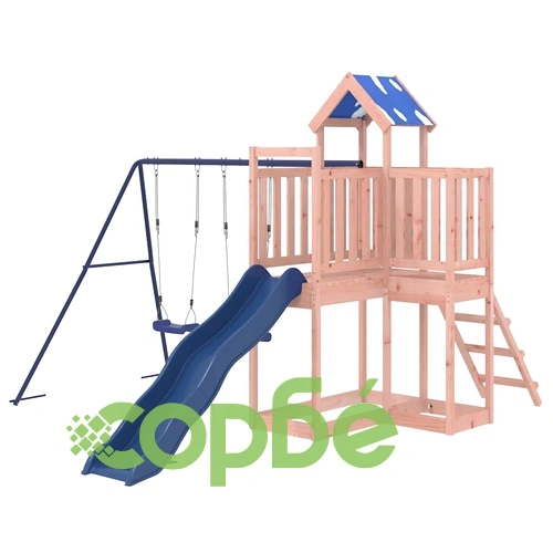 Комбинирано детско съоръжение, масивна дугласка дървесина ➤ топ цена ➤ sorbe.bg
