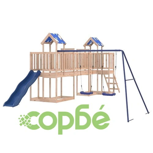 Комбинирано детско съоръжение за игра на открито, бор масив ➤ топ цена ➤ sorbe.bg