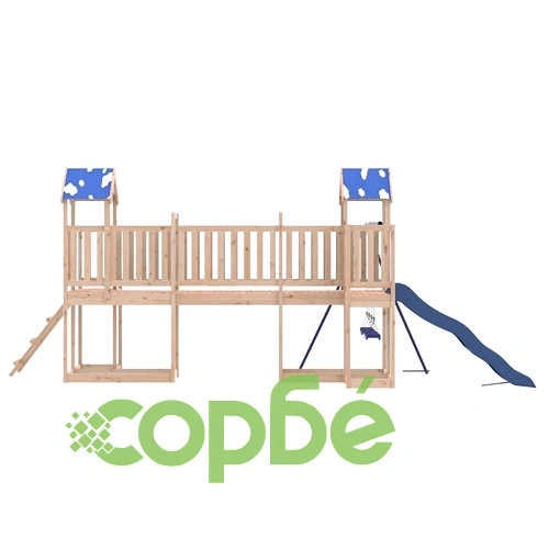 Комбинирано детско съоръжение за игра на открито, бор масив ➤ топ цена ➤ sorbe.bg