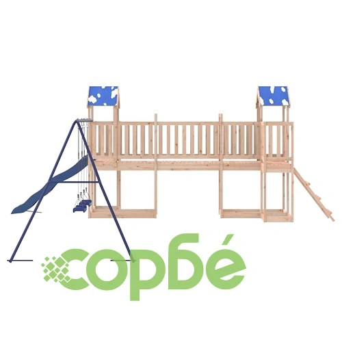 Комбинирано детско съоръжение за игра на открито, бор масив ➤ топ цена ➤ sorbe.bg