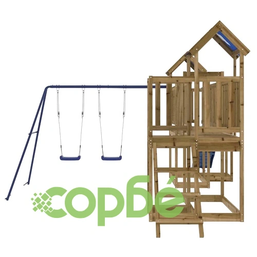 Комбинирано детско съоръжение за игра, импрегниран бор ➤ топ цена ➤ sorbe.bg