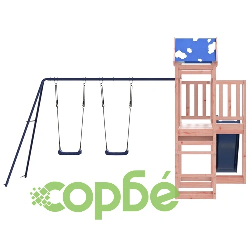 Комбинирано детско съоръжение, масивна дугласка дървесина ➤ топ цена ➤ sorbe.bg
