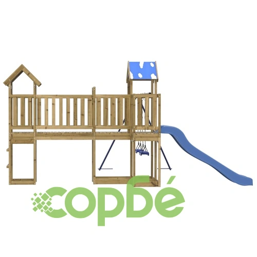 Комбинирано детско съоръжение за игра, импрегниран бор ➤ топ цена ➤ sorbe.bg