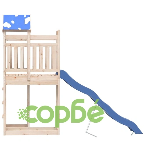 Комбинирано детско съоръжение за игра на открито, бор масив ➤ топ цена ➤ sorbe.bg