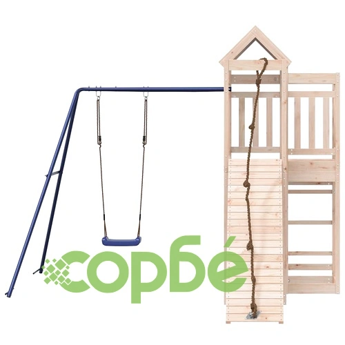 Комбинирано детско съоръжение за игра на открито, бор масив ➤ топ цена ➤ sorbe.bg