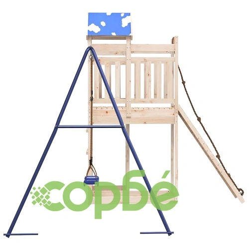 Комбинирано детско съоръжение за игра на открито, бор масив ➤ топ цена ➤ sorbe.bg