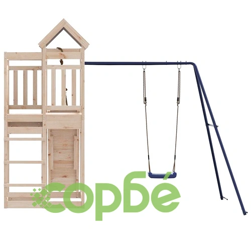 Комбинирано детско съоръжение за игра на открито, бор масив ➤ топ цена ➤ sorbe.bg