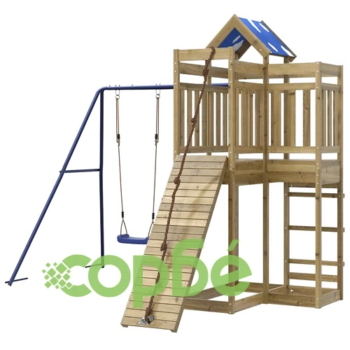 Комбинирано детско съоръжение за игра, импрегниран бор ➤ топ цена ➤ sorbe.bg