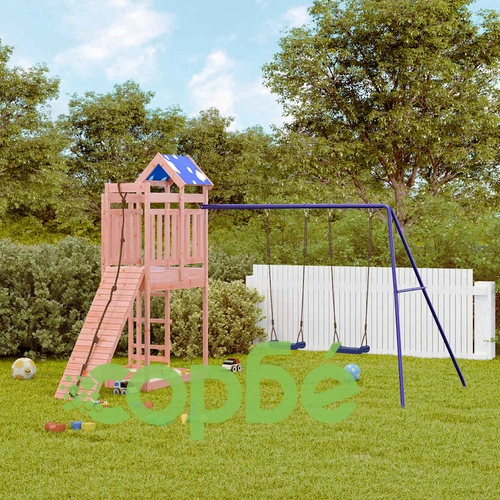 Комбинирано детско съоръжение, масивна дугласка дървесина ➤ топ цена ➤ sorbe.bg