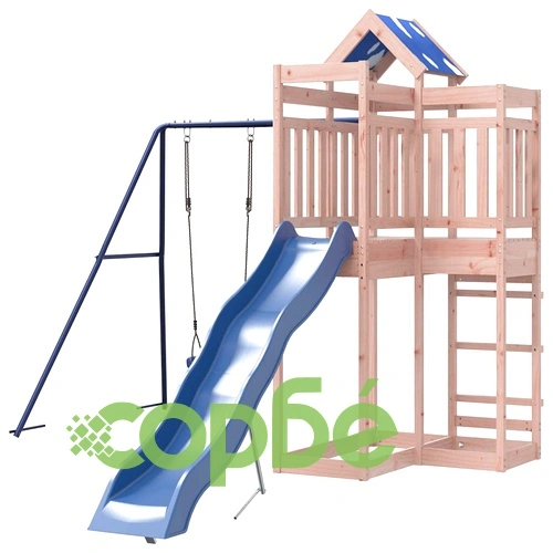 Комбинирано детско съоръжение, масивна дугласка дървесина ➤ топ цена ➤ sorbe.bg