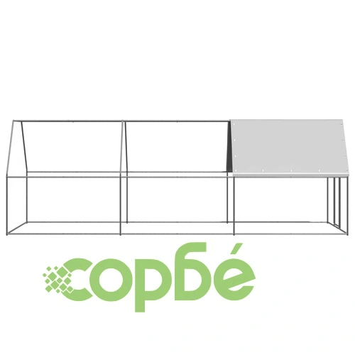 Клетка за пилета, 2x6x2 м, поцинкована стомана ➤ топ цена ➤ sorbe.bg
