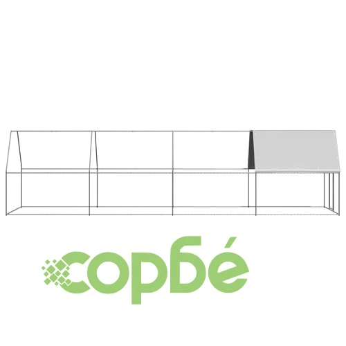 Клетка за пилета, 2x8x2 м, поцинкована стомана ➤ топ цена ➤ sorbe.bg
