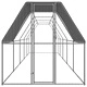 Клетка за пилета, 2x10x2 м, поцинкована стомана