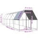 Клетка за пилета, 2x10x2 м, поцинкована стомана