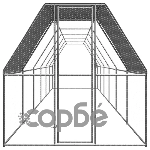 Клетка за пилета, 2x12x2 м, поцинкована стомана ➤ топ цена ➤ sorbe.bg
