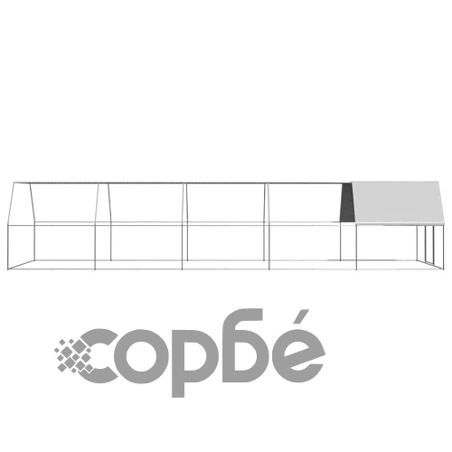 Клетка за пилета, 3x10x2 м, поцинкована стомана ➤ топ цена ➤ sorbe.bg