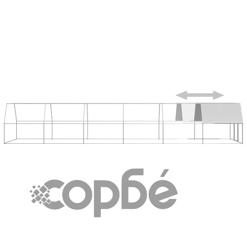 Клетка за пилета, 3x12x2 м, поцинкована стомана ➤ топ цена ➤ sorbe.bg