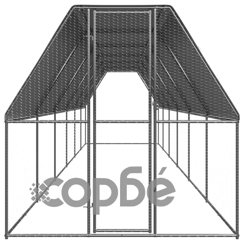 Клетка за пилета, 2x12x2 м, поцинкована стомана ➤ топ цена ➤ sorbe.bg