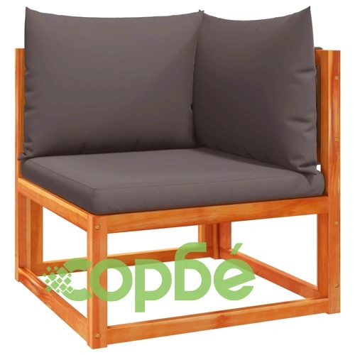 Градински дивани ъглови с възглавници, 2 бр., дърво, акация и въже ➤ топ цена ➤ sorbe.bg