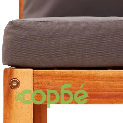 Градински дивани ъглови с възглавници, 2 бр., дърво, акация и въже ➤ топ цена ➤ sorbe.bg