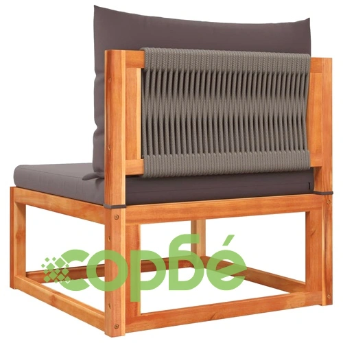 Градински комплект от 4 дивана с възглавници, дърво, акация и въже ➤ топ цена ➤ sorbe.bg