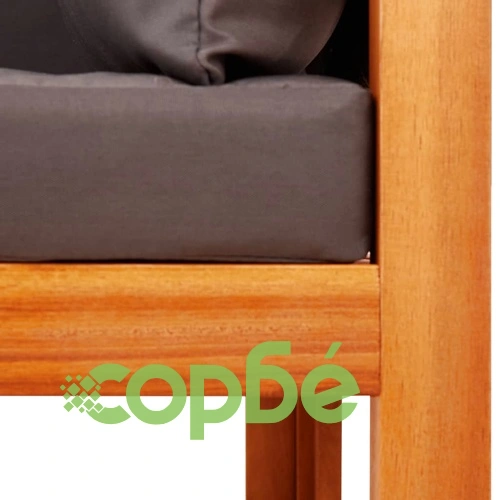 Градински комплект от 4 дивана с възглавници, дърво, акация и въже ➤ топ цена ➤ sorbe.bg