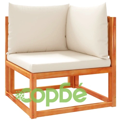 Градински комплект от 3 дивана с възглавници, дърво, акация и въже ➤ топ цена ➤ sorbe.bg