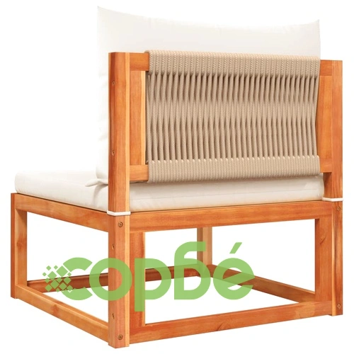 Градински комплект от 3 дивана с възглавници, дърво, акация и въже ➤ топ цена ➤ sorbe.bg