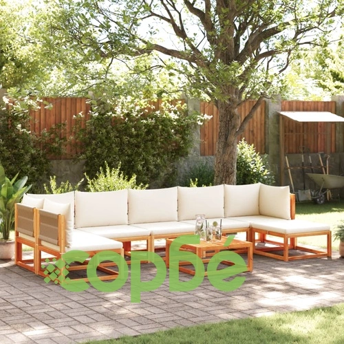 Градински комплект от 8 дивана с възглавници, дърво, акация и въже ➤ топ цена ➤ sorbe.bg