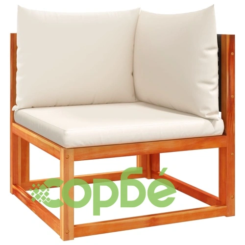 Градински дивани ъглови с възглавници, 2 бр., дърво, акация и ратан ➤ топ цена ➤ sorbe.bg