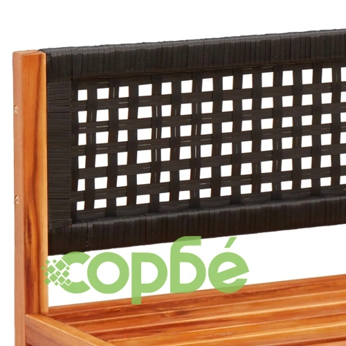 Градински дивани ъглови с възглавници, 2 бр., дърво, акация и ратан ➤ топ цена ➤ sorbe.bg