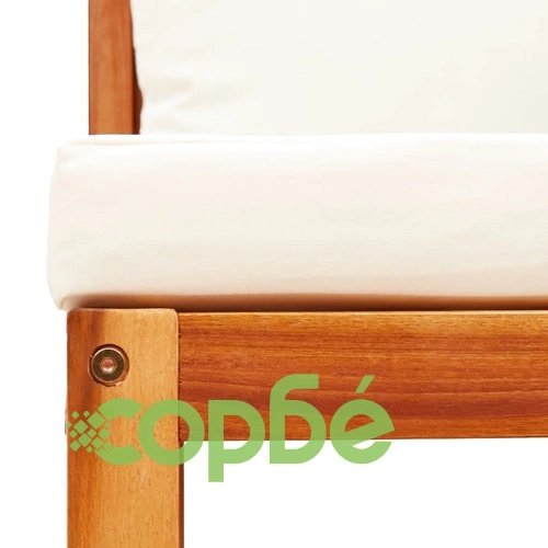 Градински комплект от 6 дивана с възглавници, дърво, акация и ратан ➤ топ цена ➤ sorbe.bg