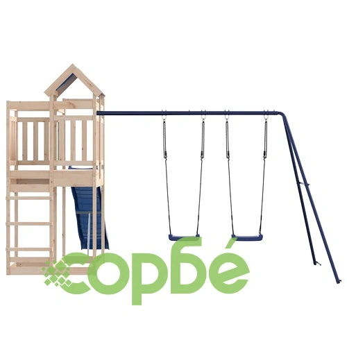 Комбинирано детско съоръжение за игра на открито, бор масив ➤ топ цена ➤ sorbe.bg