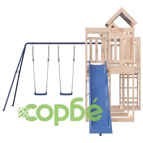 Комбинирано детско съоръжение за игра на открито, бор масив ➤ топ цена ➤ sorbe.bg