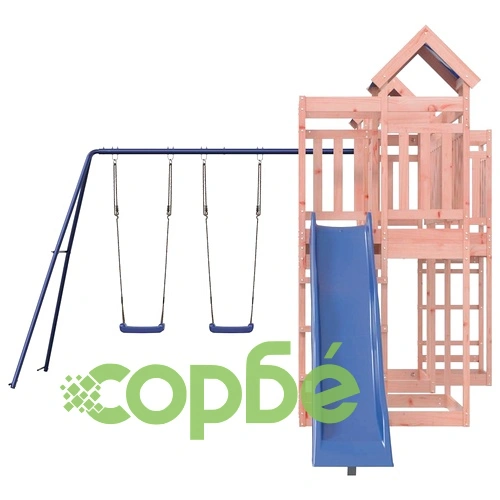 Комбинирано детско съоръжение, масивна дугласка дървесина ➤ топ цена ➤ sorbe.bg