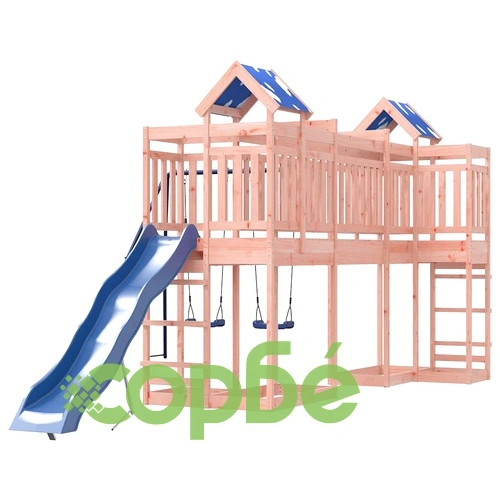 Комбинирано детско съоръжение, масивна дугласка дървесина ➤ топ цена ➤ sorbe.bg