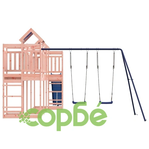 Комбинирано детско съоръжение, масивна дугласка дървесина ➤ топ цена ➤ sorbe.bg
