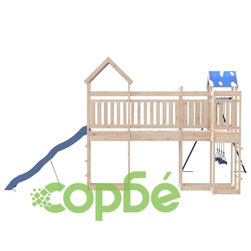 Комбинирано детско съоръжение за игра на открито, бор масив ➤ топ цена ➤ sorbe.bg