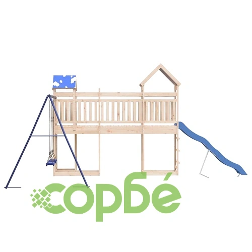 Комбинирано детско съоръжение за игра на открито, бор масив ➤ топ цена ➤ sorbe.bg