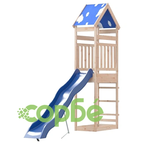 Комбинирано детско съоръжение за игра на открито, бор масив ➤ топ цена ➤ sorbe.bg