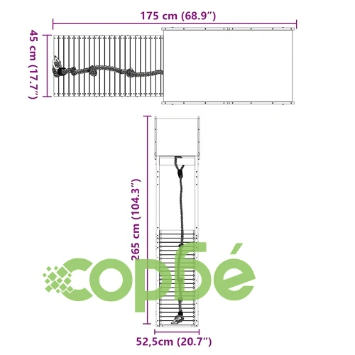 Комбинирано детско съоръжение, масивна дугласка дървесина ➤ топ цена ➤ sorbe.bg